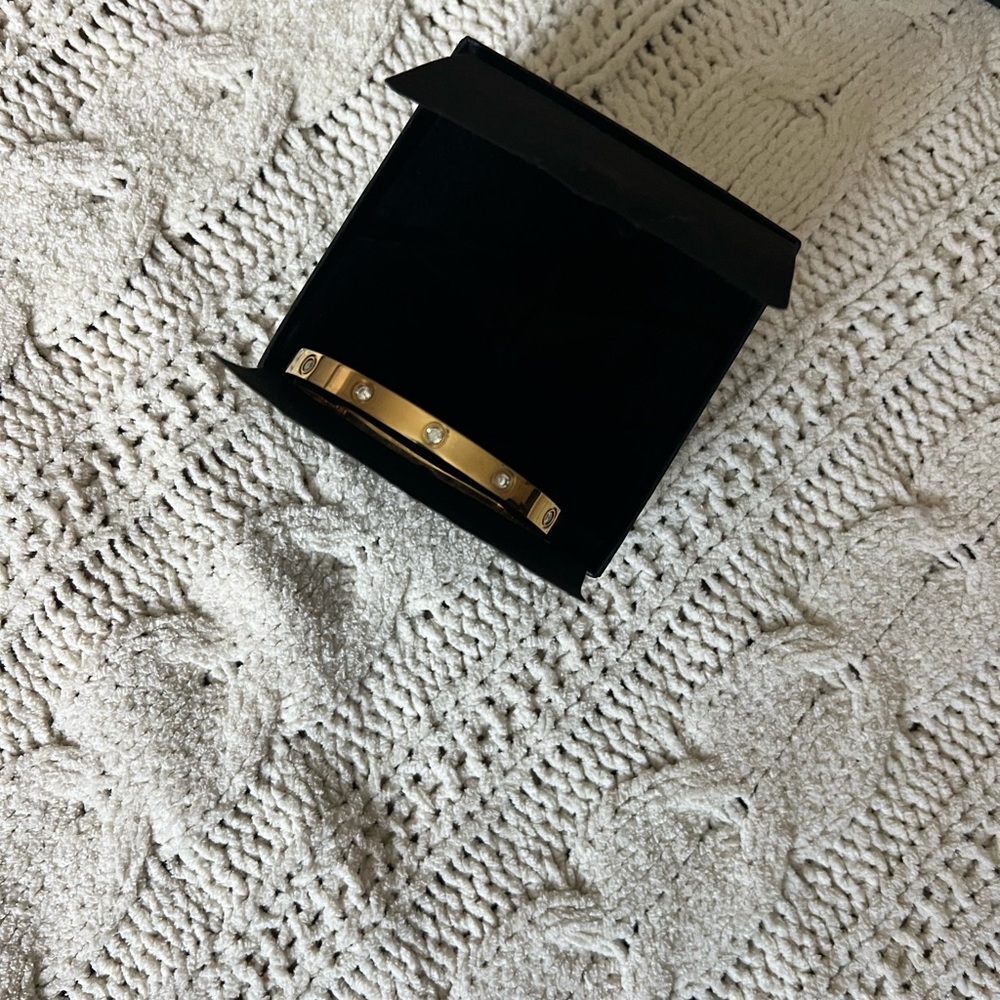 NWOT Gold Bracelet with Diamond Accents